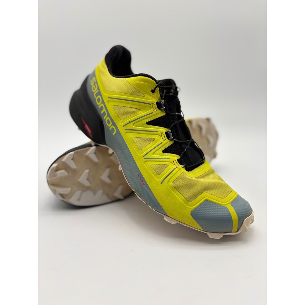 Salomon Speedcross 5 Mens 10.5 Trail Running Shoes Sulphur Spring Yellow Black